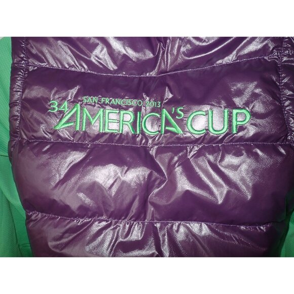 San francisco 2013 America Cup Jacket Purple Medium Puffer Insulated Zip S Women - Picture 7 of 8